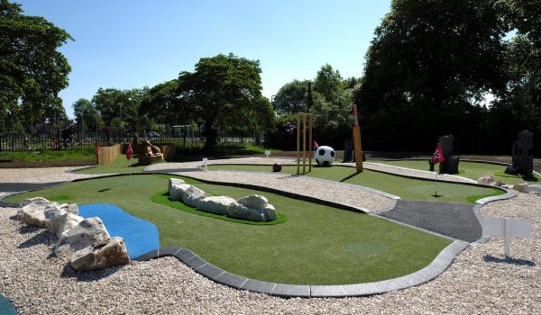 LazyLawn artificial grass at an Nottingham adventure golf course